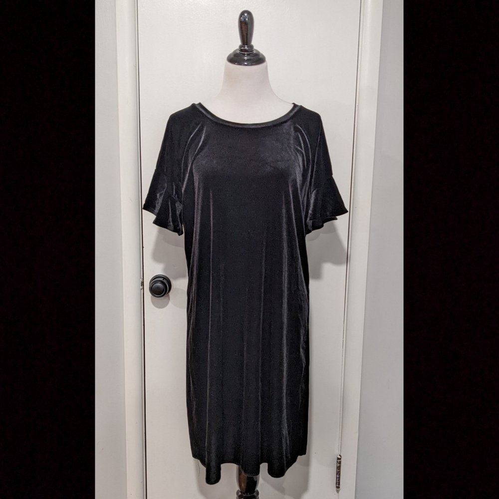 Worthington Black Velvet Dress